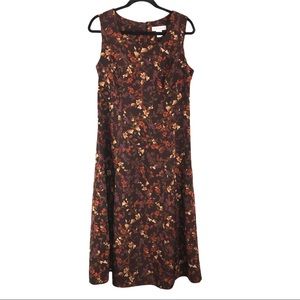 Brown Floral Dress, size 12